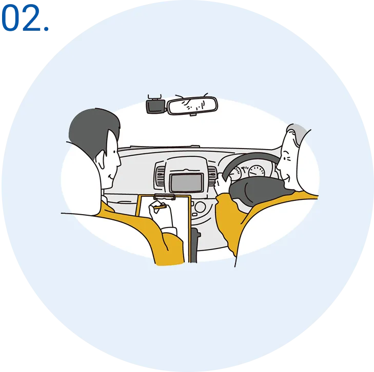 運転指導中の様子